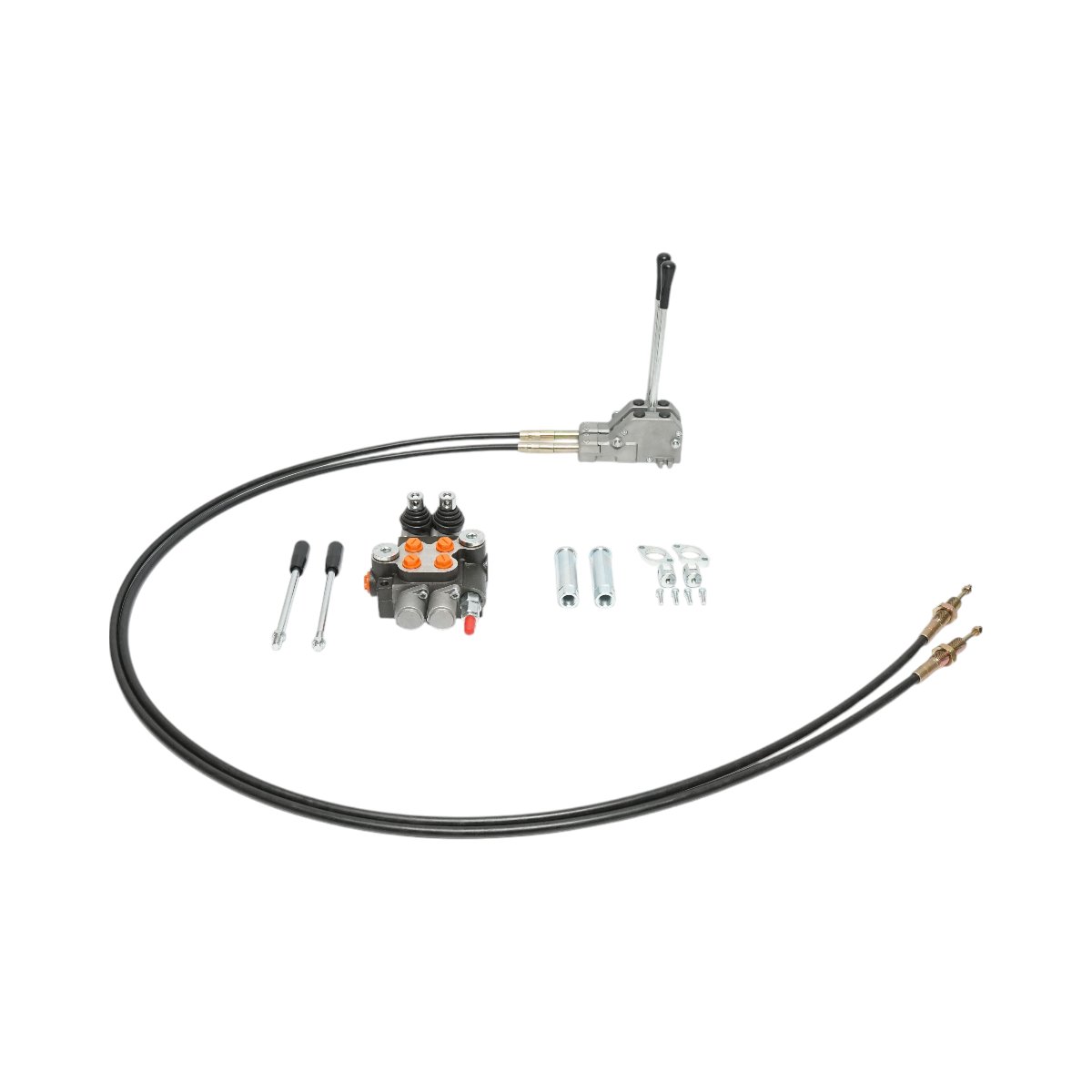 Distribuitor hidraulic cu 2 manete, lungime cablu 2m presiune 250 bar debit 40L/min Breckner Germany
